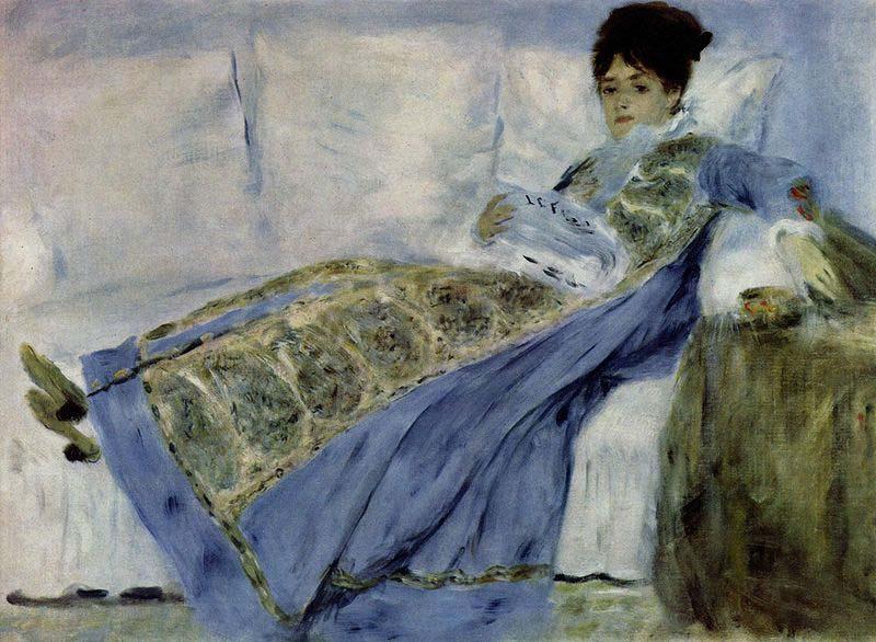 Madame Monet auf dem Divan, Pierre-Auguste Renoir